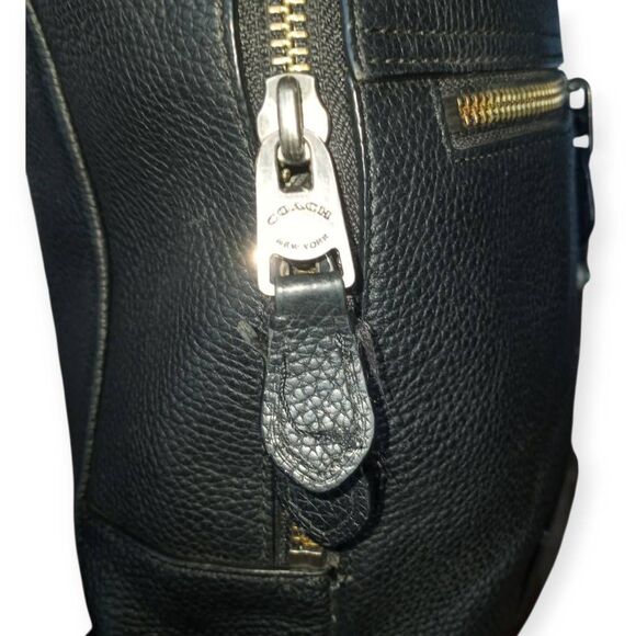 Coach Campus Pack In Pebble Leather Black EUC - Picture 4 of 12